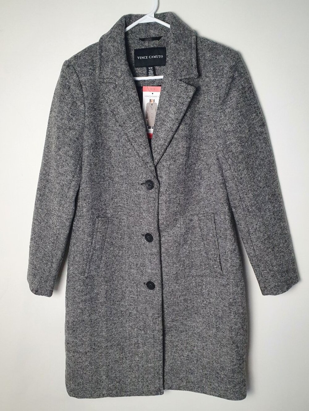 NWT Vince Camuto Grey Mid-Length Coat - Size M